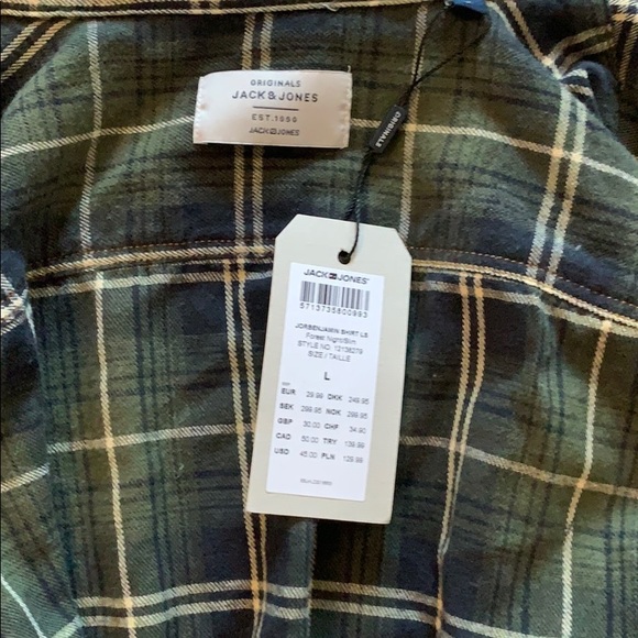 Men’s Jack and Jones Green flannel - Picture 2 of 2